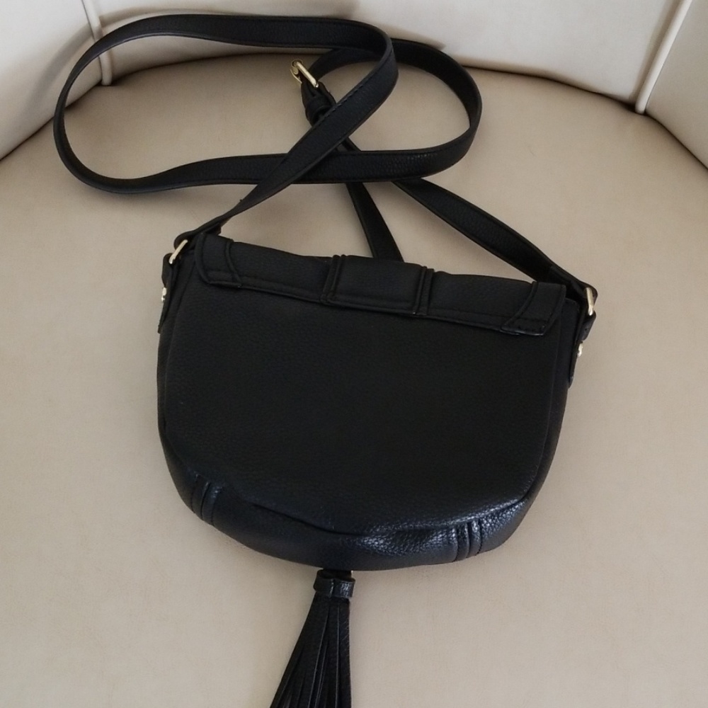 Black leather cross body purse - Picture 2 of 3